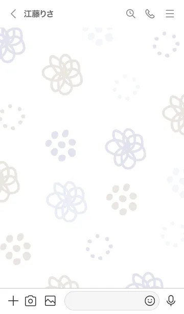 [LINE着せ替え] 手書き お花 時々水玉12の画像3