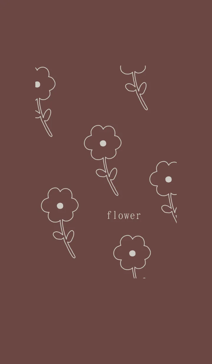 [LINE着せ替え] シンプル flower レッドの画像1