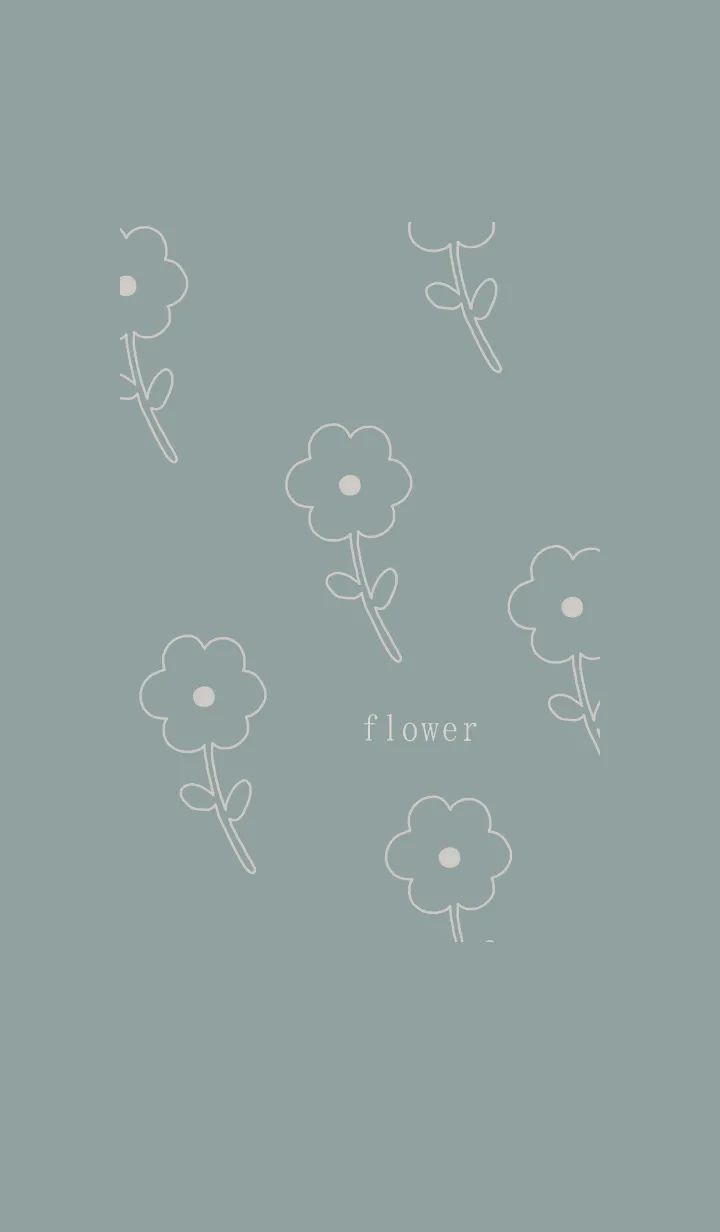 [LINE着せ替え] シンプル flower ライトブルーの画像1