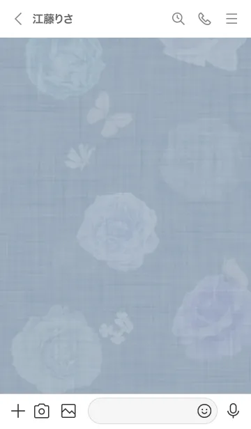 [LINE着せ替え] ～花が咲く♥ブルー03_1～の画像3