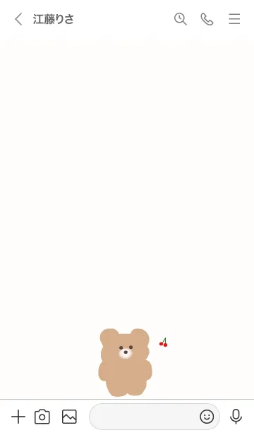 [LINE着せ替え] くまちゃんの韓国語 cherryの画像3