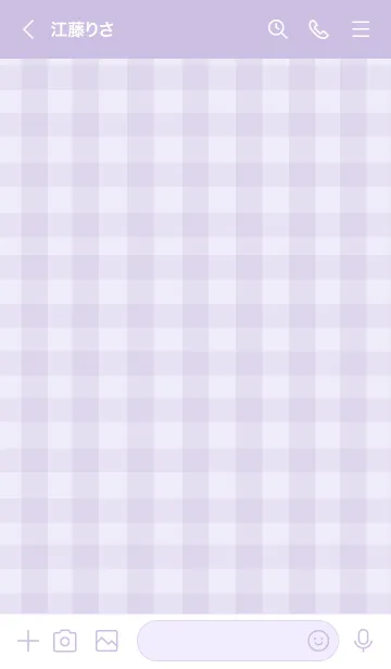 [LINE着せ替え] いちご×チェック柄 (purple)の画像3