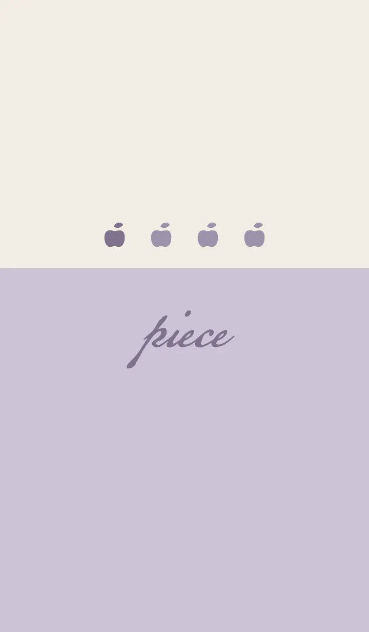 [LINE着せ替え] ラベンダーパープル <りんご>の画像1