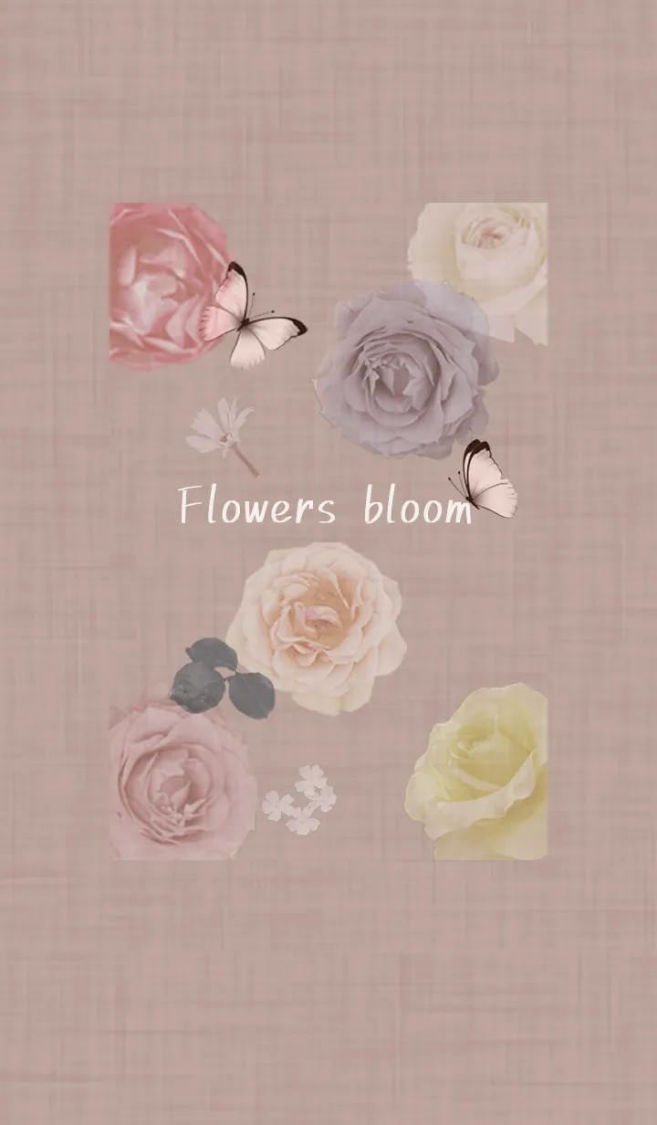 [LINE着せ替え] ～花が咲く♥ブラウン07_1～の画像1