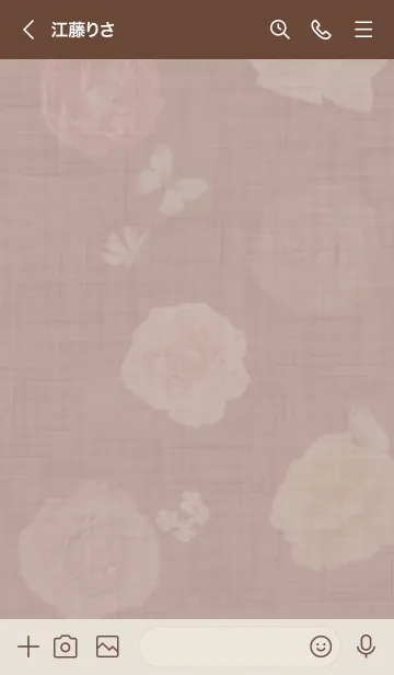 [LINE着せ替え] ～花が咲く♥ブラウン07_1～の画像3