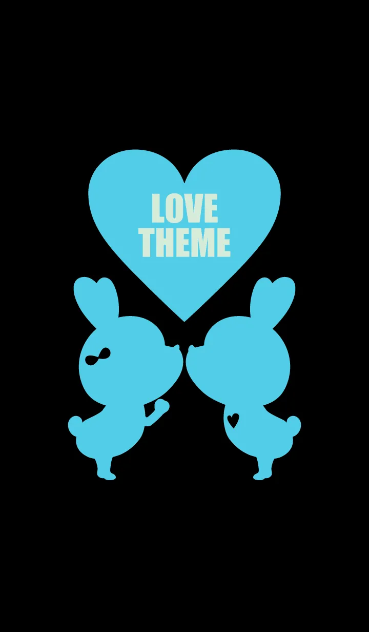 [LINE着せ替え] LOVE THEME BLACK & Blue 22の画像1