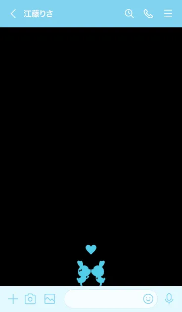 [LINE着せ替え] LOVE THEME BLACK & Blue 22の画像3