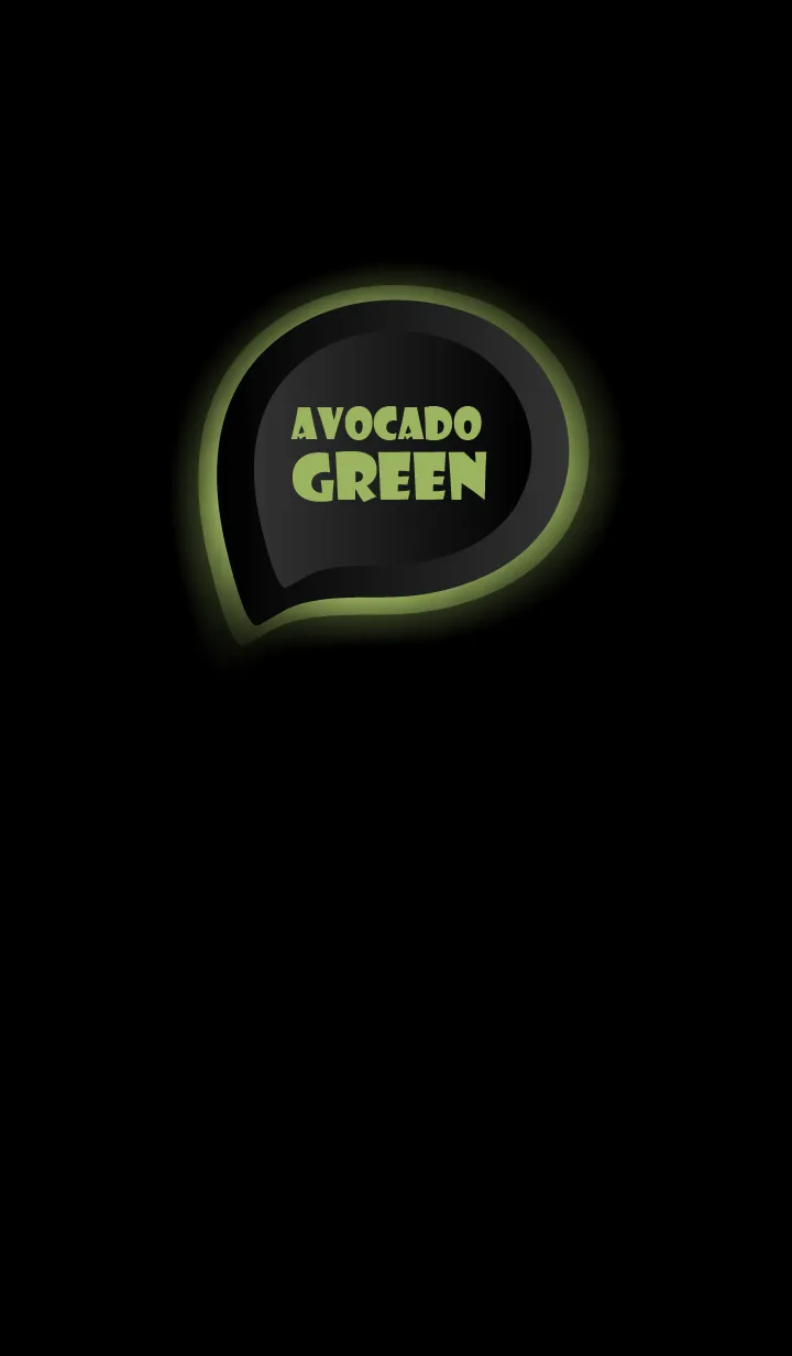 [LINE着せ替え] Avocado Green on Black Theme (JP)の画像1