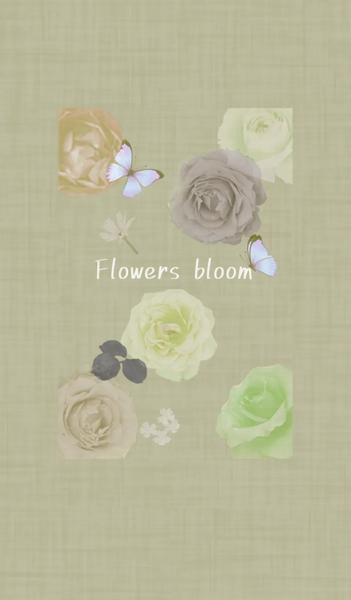 [LINE着せ替え] ～花が咲く♥グリーン09_1～の画像1