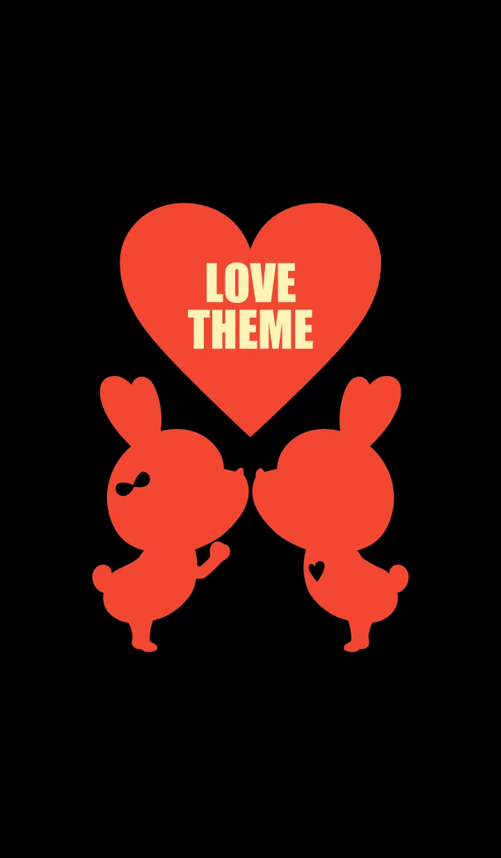 [LINE着せ替え] LOVE THEME BLACK & Red 28の画像1