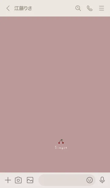 [LINE着せ替え] 可愛いくすみピンク。さくらんぼ。の画像3