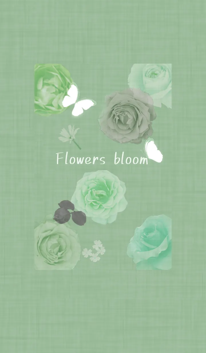 [LINE着せ替え] ～花が咲く♥グリーン10_1～の画像1