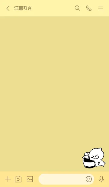 [LINE着せ替え] イエロー : モノクロのぽんこつ2の画像3