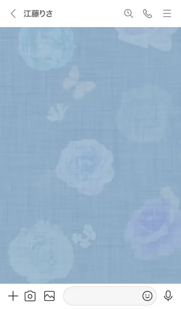 [LINE着せ替え] ～花が咲く♥ブルー12_1～の画像3