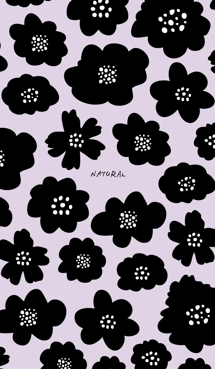 [LINE着せ替え] 花ブラック19の画像1