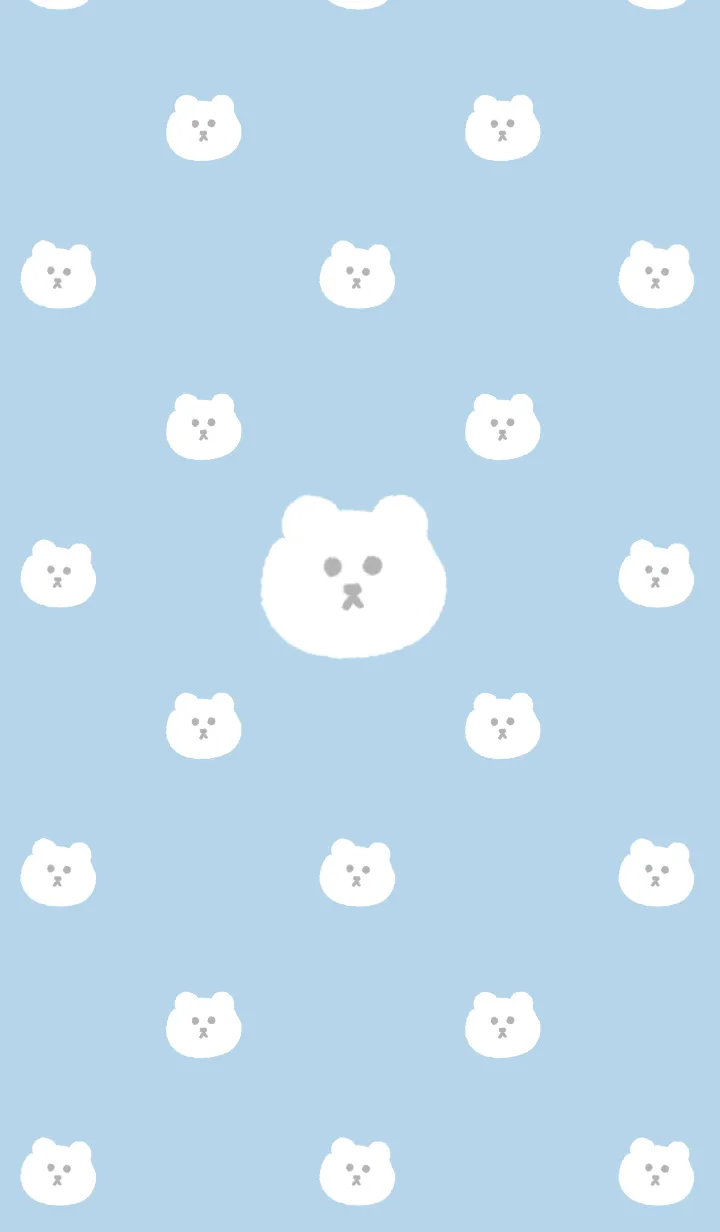 [LINE着せ替え] 韓国風♥️くすみ白クマの画像1