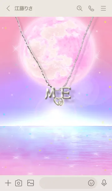 [LINE着せ替え] イニシャル23 M&E （ストロベリームーン）の画像3