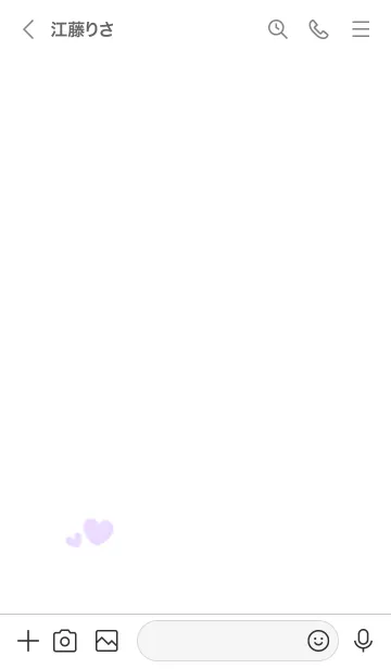 [LINE着せ替え] ハートのらくがき(白×パステルパープル)の画像3