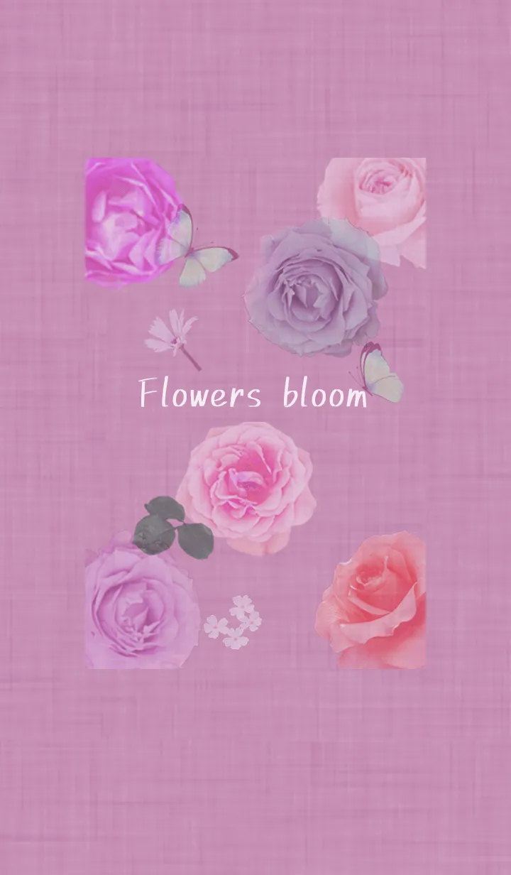 [LINE着せ替え] ～花が咲く♥パープル15_1～の画像1