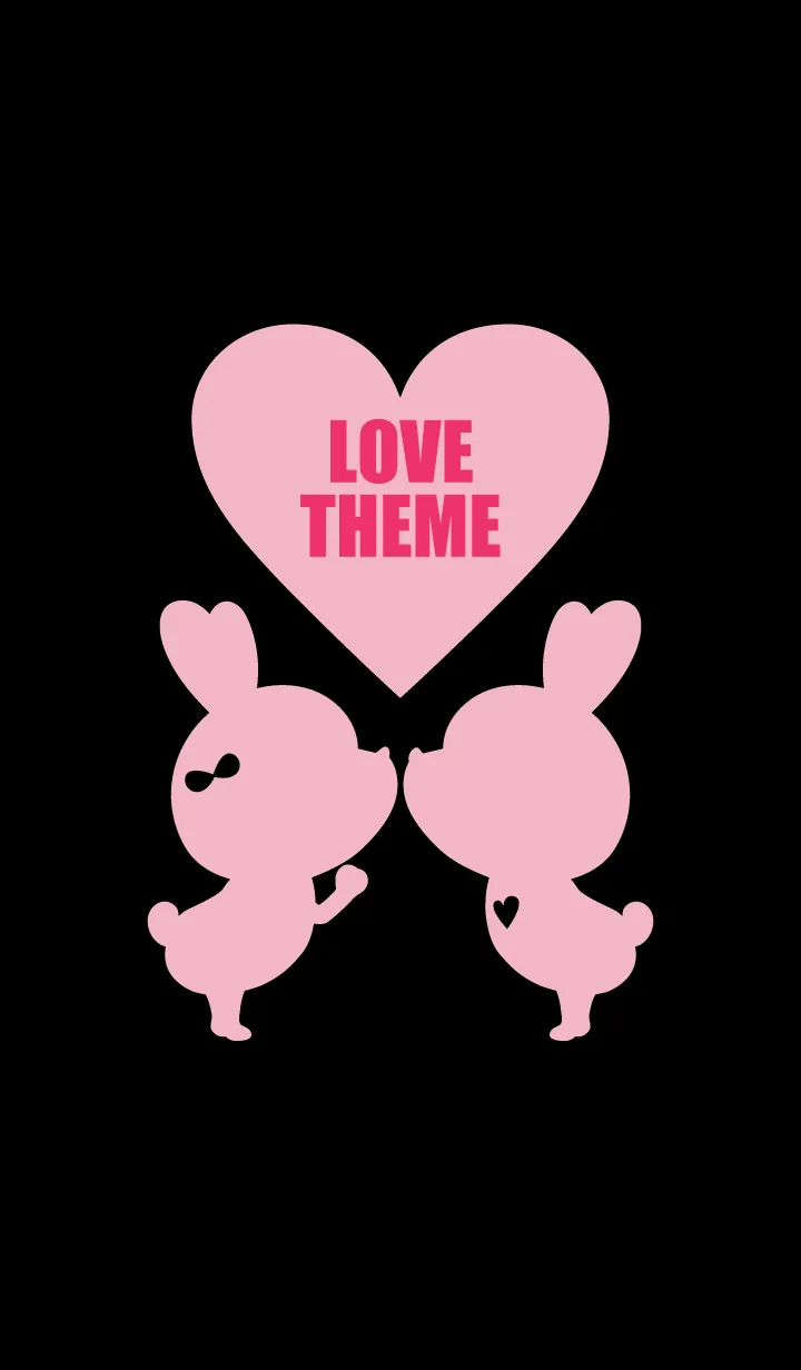 [LINE着せ替え] LOVE THEME BLACK & PINK..37の画像1