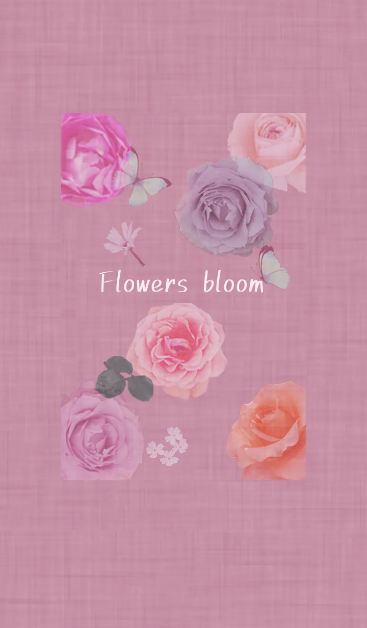 [LINE着せ替え] ～花が咲く♥ピンクパープル16_1～の画像1