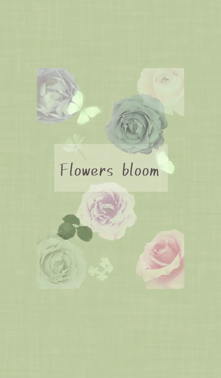 [LINE着せ替え] ～花が咲く♥グリーン24_1～の画像1