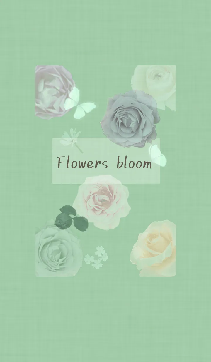 [LINE着せ替え] ～花が咲く♥グリーン25_1～の画像1