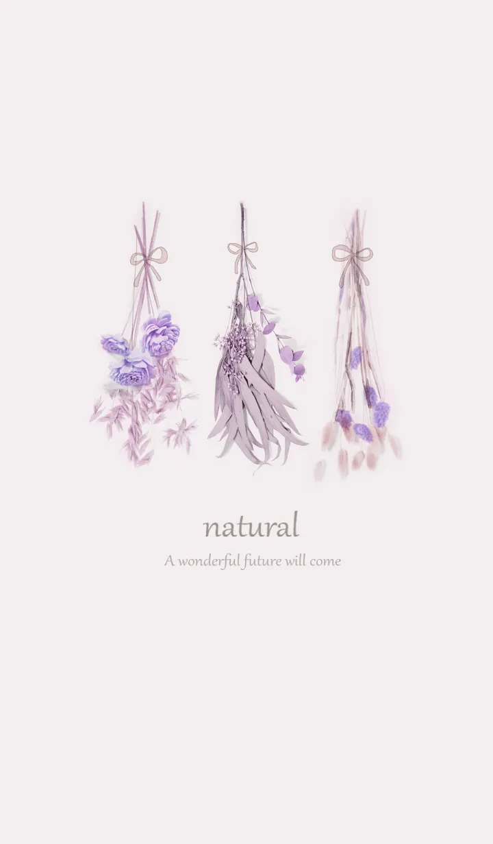 [LINE着せ替え] 微睡むドライフラワー・パープルの画像1