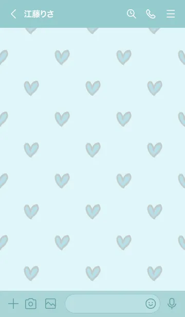 [LINE着せ替え] 手書きのシンプルなハート 2の画像3