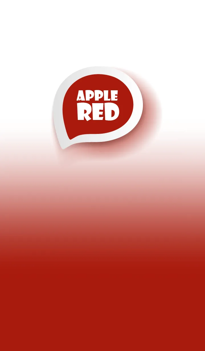 [LINE着せ替え] Apple Red on White Theme (JP)の画像1