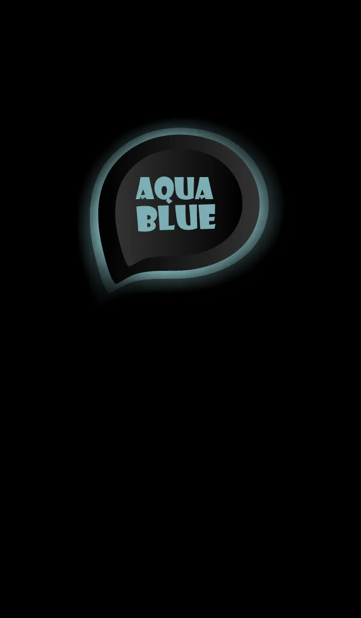 [LINE着せ替え] Aqua Blue on Black Theme (JP)の画像1