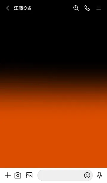 [LINE着せ替え] Black & Deep Orange  Theme (JP)の画像3