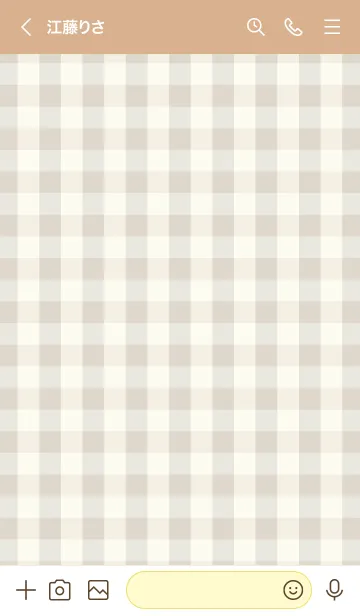[LINE着せ替え] ギンガムチェック ブラウン2の画像3