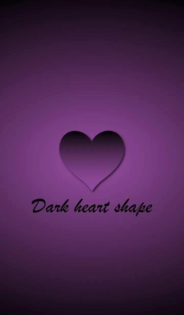 [LINE着せ替え] Dark heart shape - Purple -の画像1