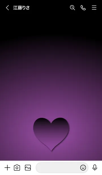 [LINE着せ替え] Dark heart shape - Purple -の画像3