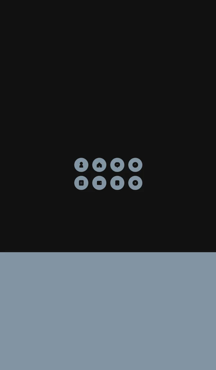 [LINE着せ替え] シンプル（ブラック ブルー)V.1063の画像1