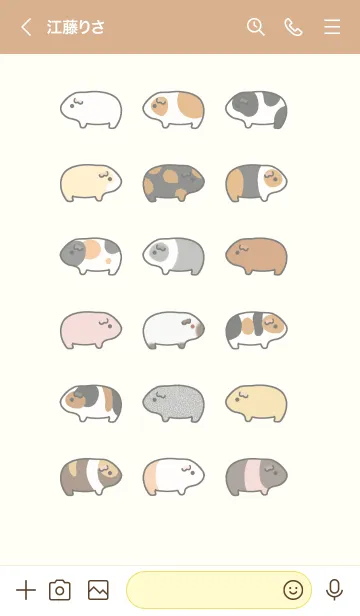 [LINE着せ替え] モルモットの着せかえの画像3