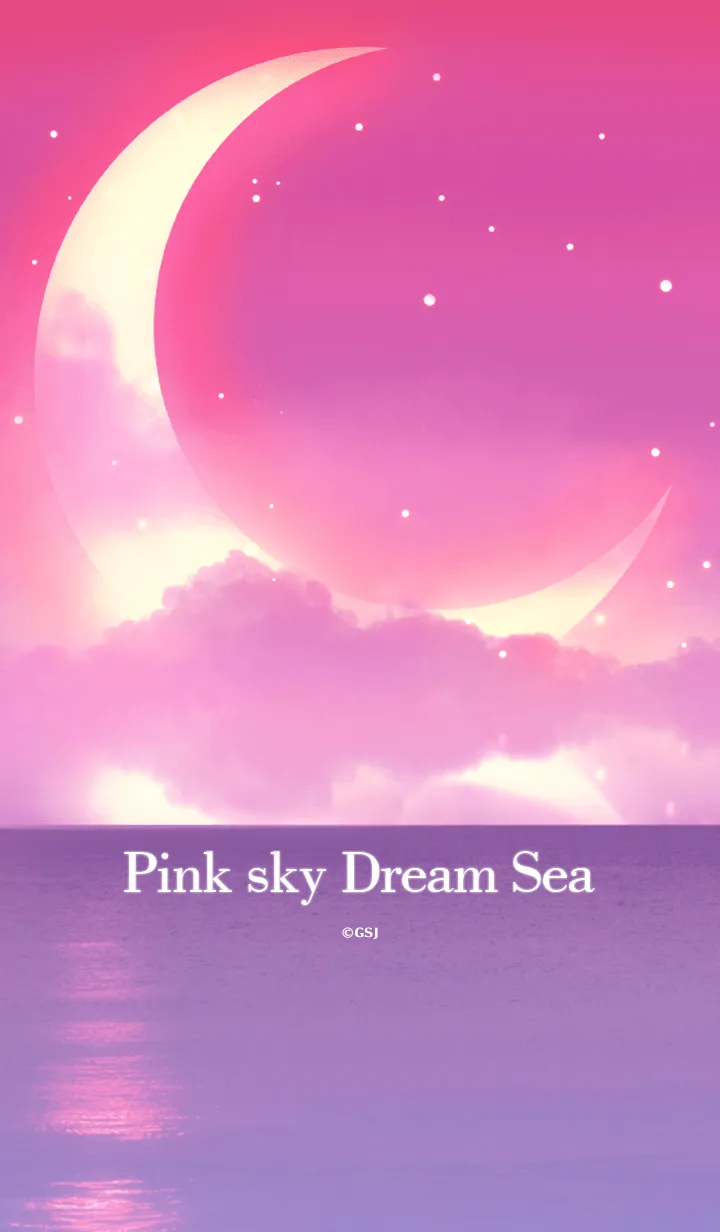 [LINE着せ替え] 幻想的なピンクの空と海の画像1