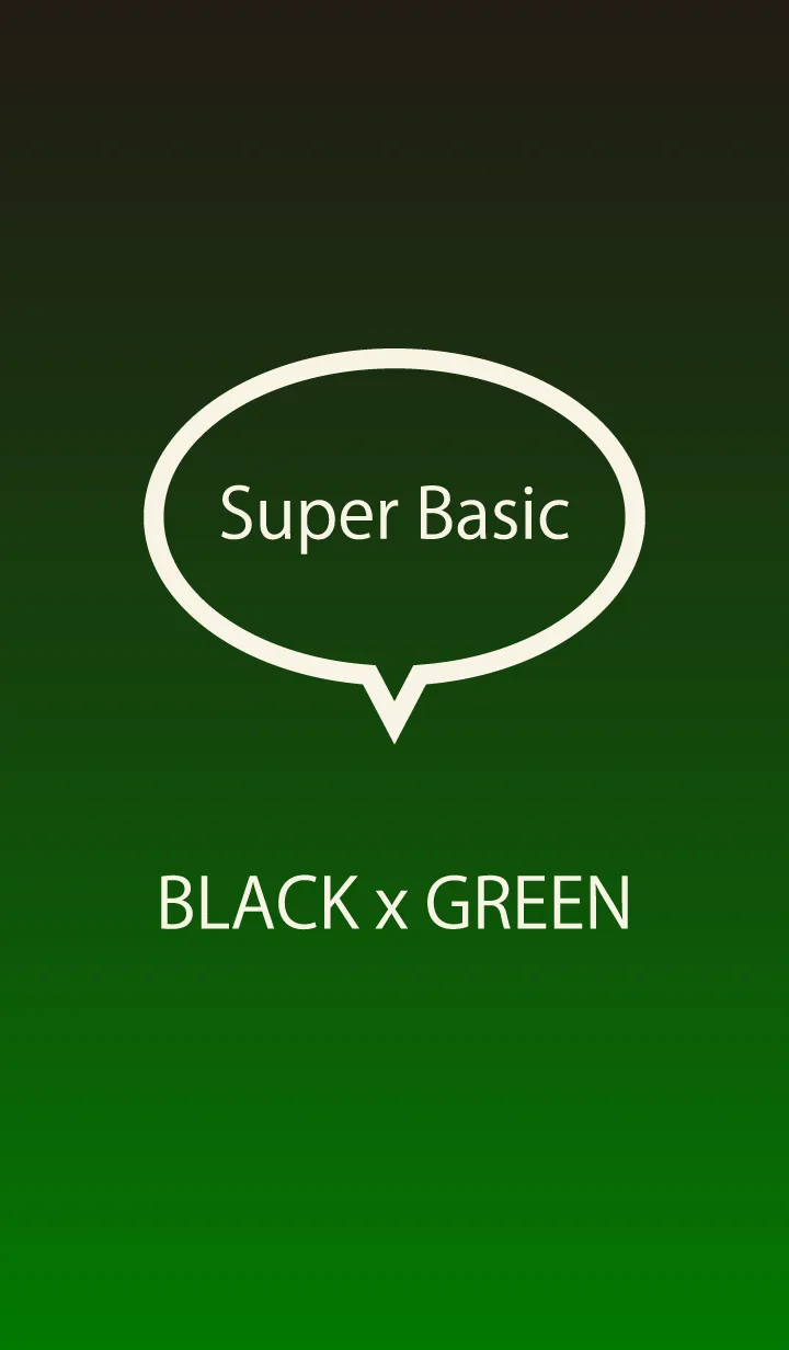 [LINE着せ替え] Super Basic Black x Greenの画像1