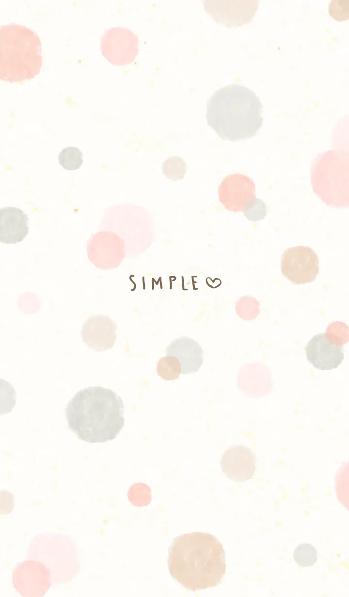 [LINE着せ替え] 水彩 丸 ピンク色9の画像1