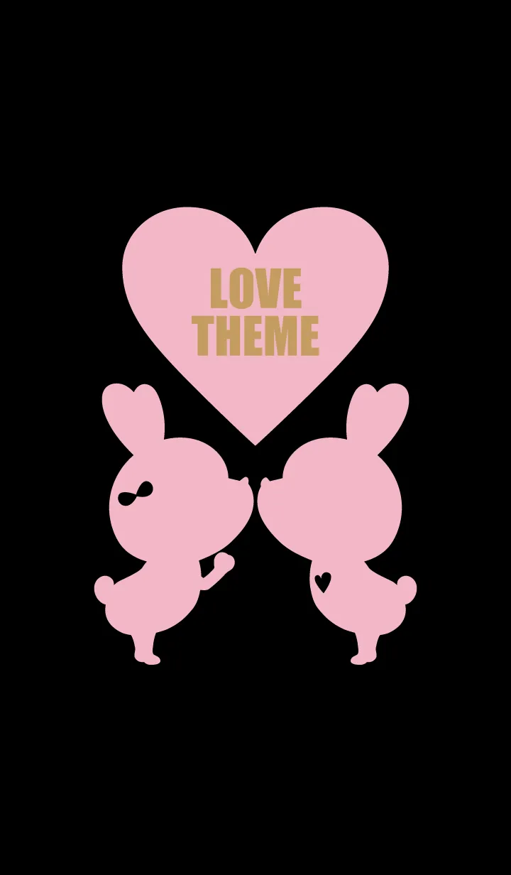 [LINE着せ替え] LOVE THEME BLACK & PINK..38の画像1