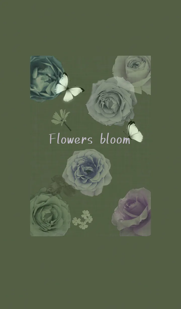 [LINE着せ替え] ～花が咲く♥グリーン34_1～の画像1