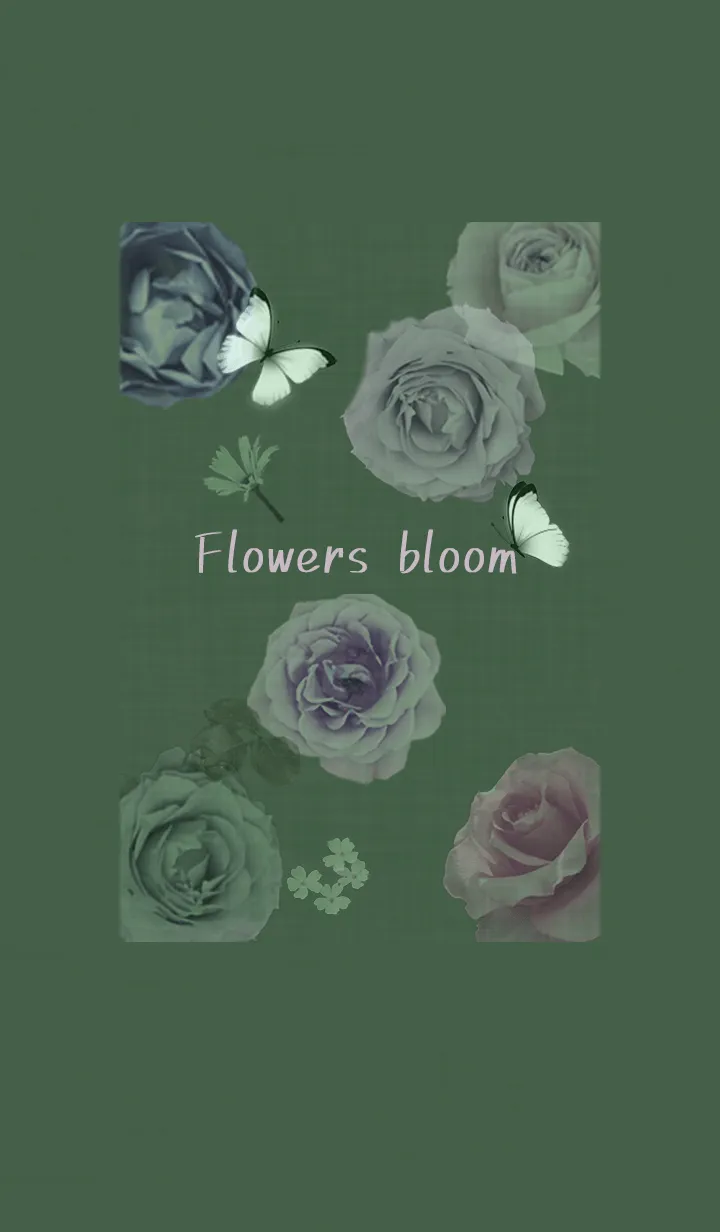 [LINE着せ替え] ～花が咲く♥グリーン35_1～の画像1