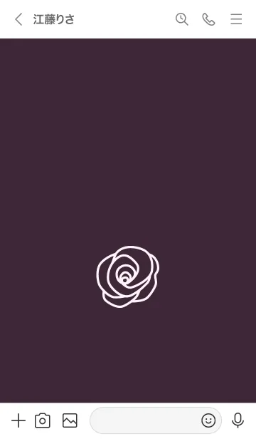 [LINE着せ替え] シンプル ローズ 70の画像3