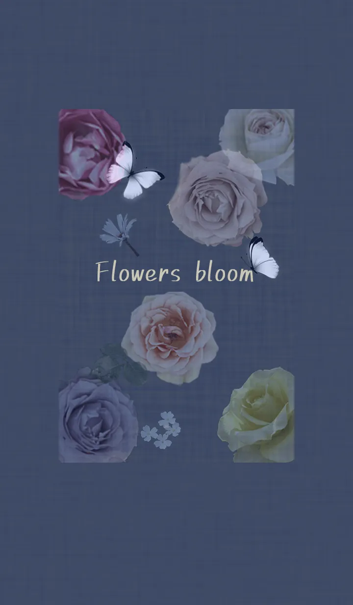 [LINE着せ替え] ～花が咲く♥パープル38_1～の画像1