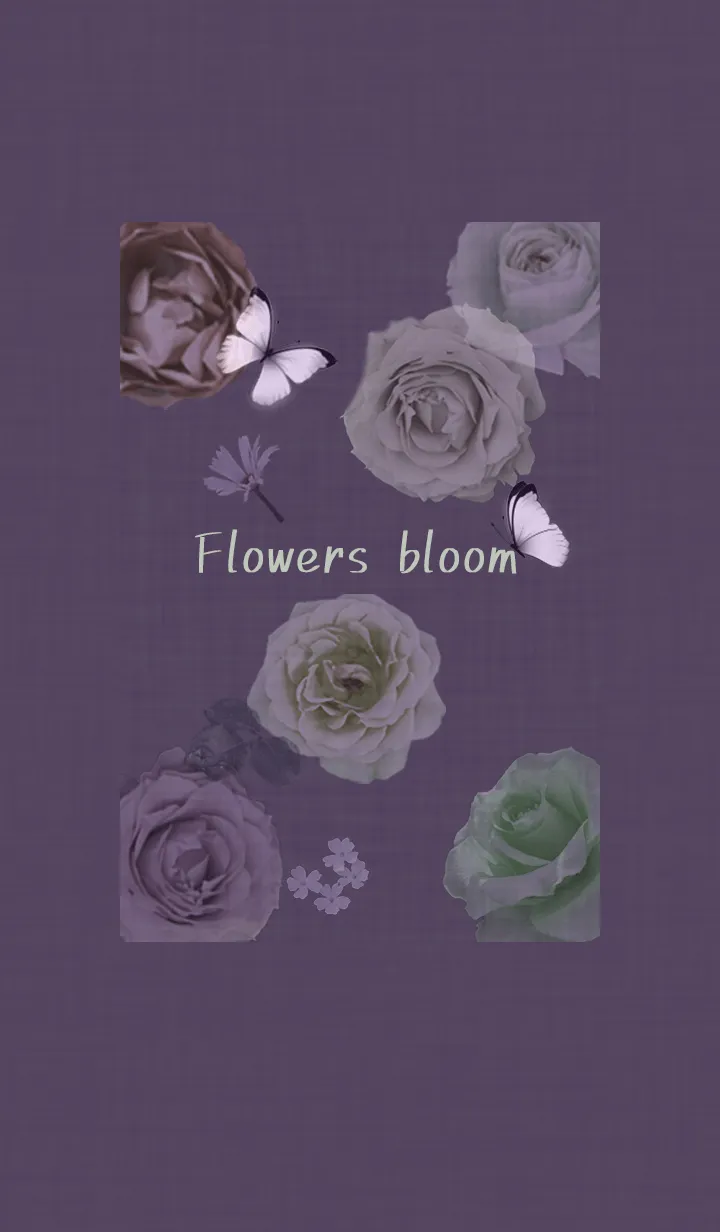 [LINE着せ替え] ～花が咲く♥パープル40_1～の画像1