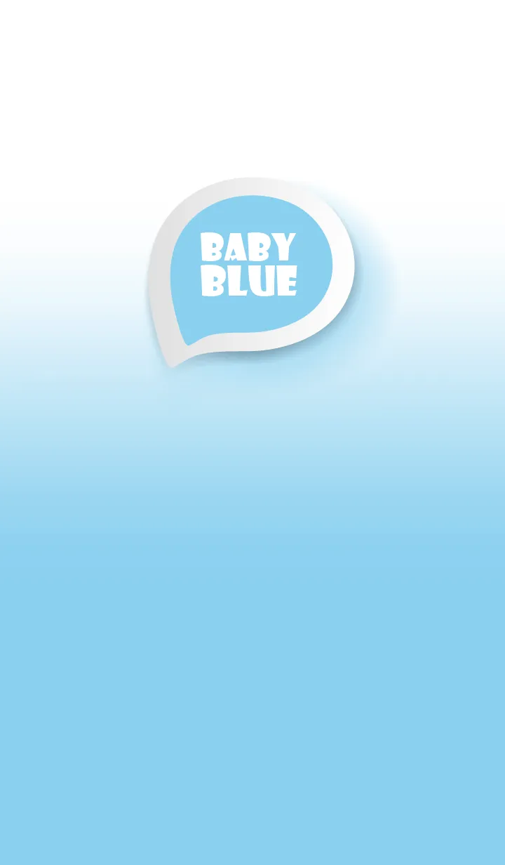 [LINE着せ替え] Baby Blue  on White Theme (JP)の画像1