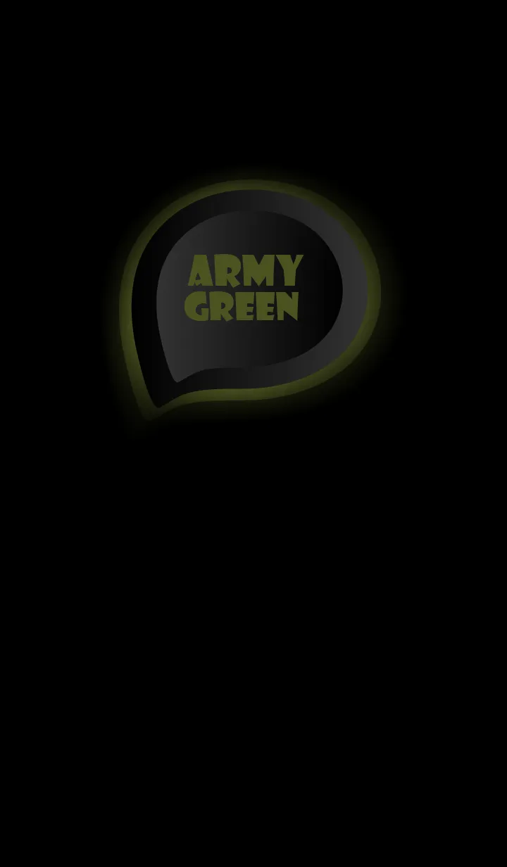 [LINE着せ替え] Army Green on Black (JP)の画像1