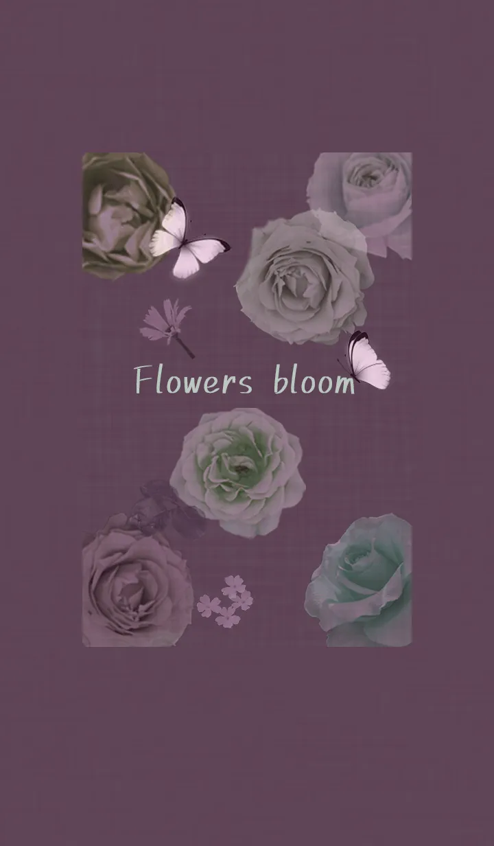 [LINE着せ替え] ～花が咲く♥ピンクパープル41_1～の画像1