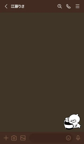 [LINE着せ替え] 茶色と緑 : モノクロのぽんこつ2の画像3